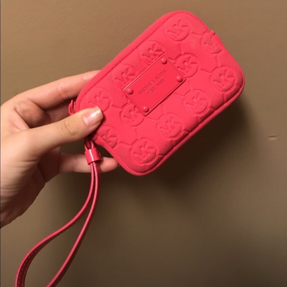 Pink Michael Kors wristlet